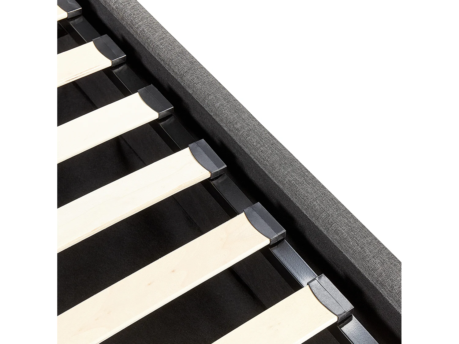 Lit ottoman Tissu ORBEY 140 x 200 cm Gris