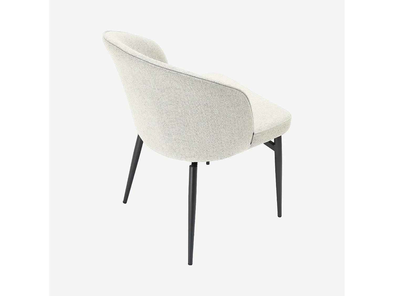 Habitat - Lot de 2 chaises en tissu et métal - Beige - Spinne