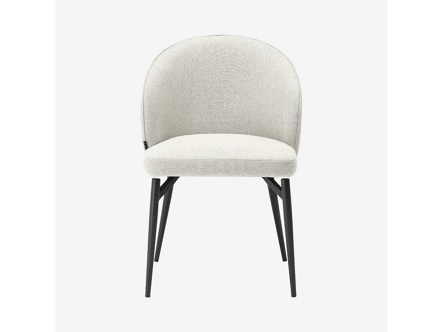 Habitat - Lot de 2 chaises en tissu et métal - Beige - Spinne