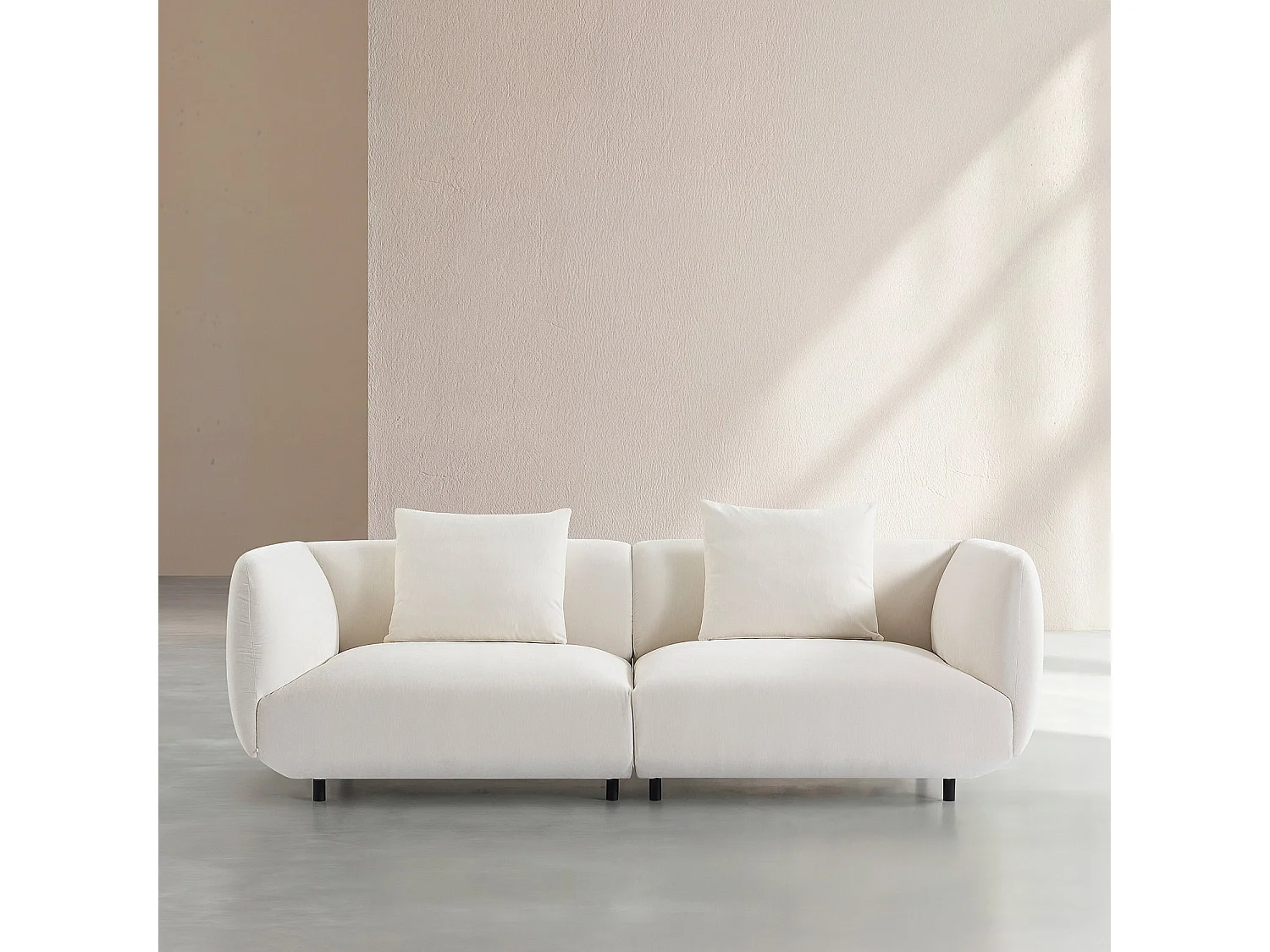 Canapé 4 places en tissu - Écru