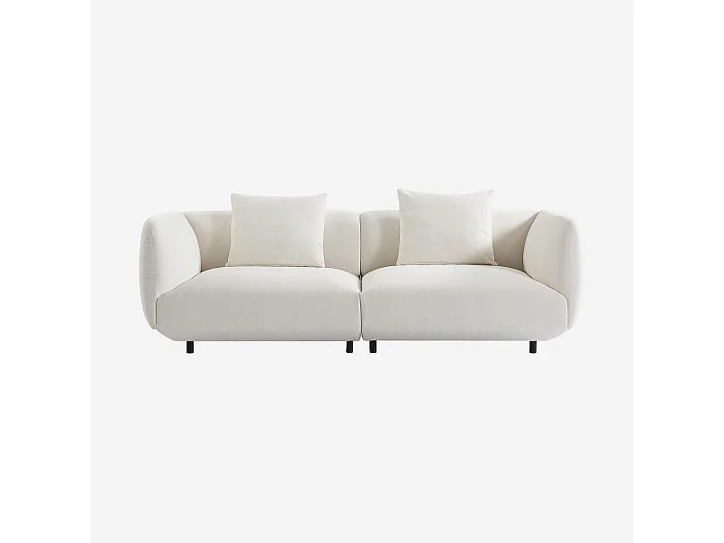 Habitat - Canapé 4 places en tissu - Écru - Moseri