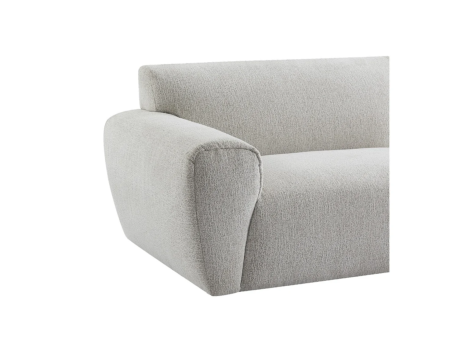 Habitat - Canapé 4 places en tissu chenille - Écru mélangé - Azalee