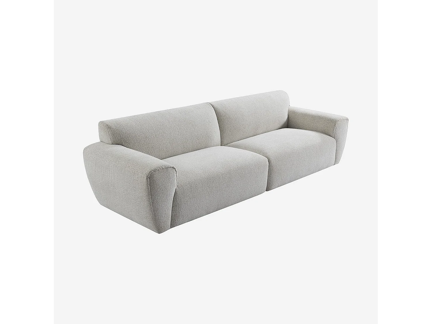 Habitat - Canapé 3 places en tissu chenille - Écru mélangé - Azalee