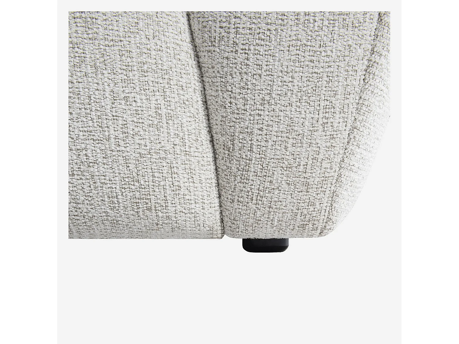 Canapé 3 places en tissu chenille - Écru mélangé