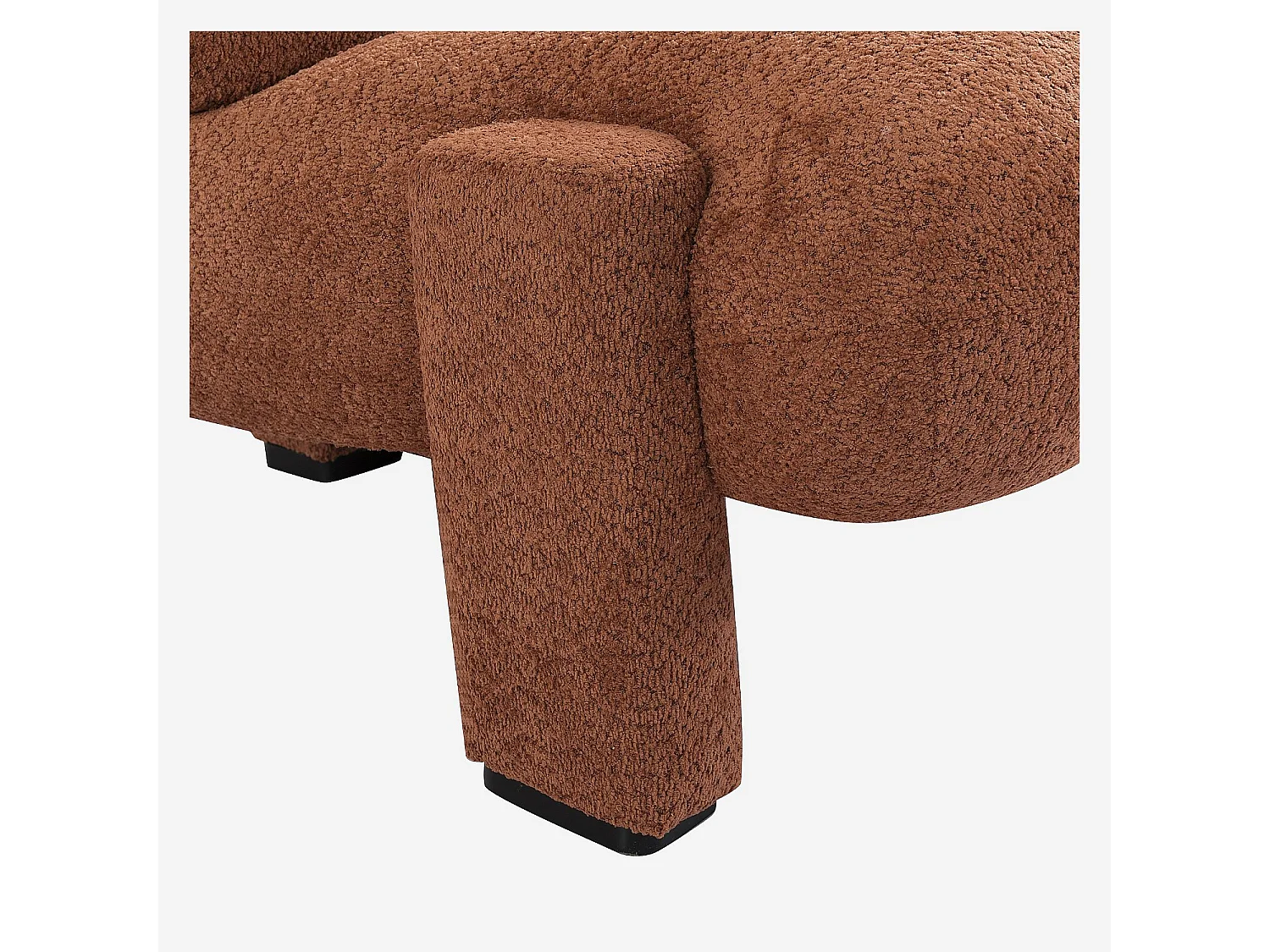 Habitat - Fauteuil en tissu bouclette - Terracotta - Pineto