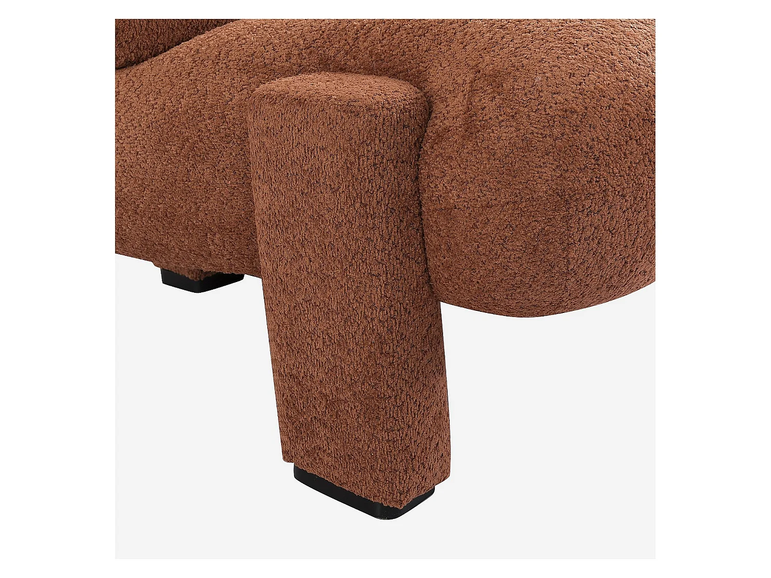 Habitat - Fauteuil en tissu bouclette - Terracotta - Pineto