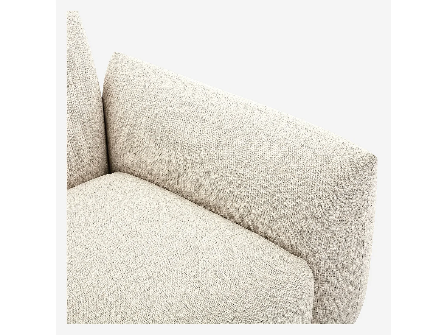 Canapé de jardin 3 places en tissu déperlant - Crème