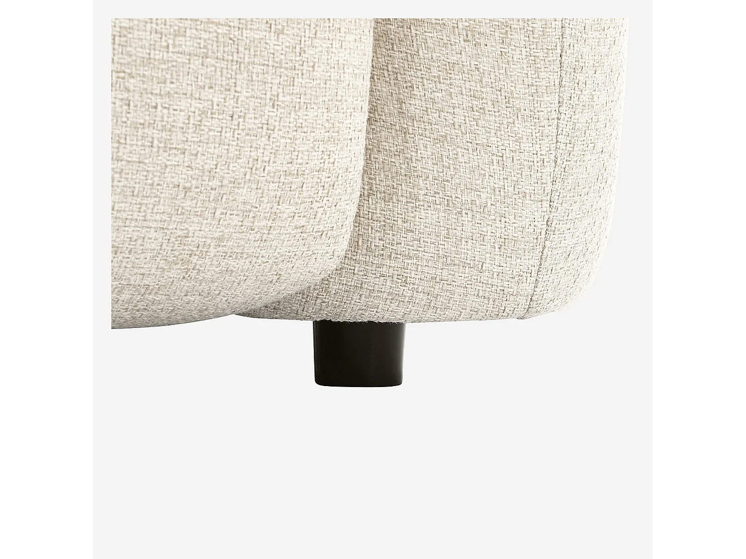 Canapé de jardin 3 places en tissu déperlant - Crème