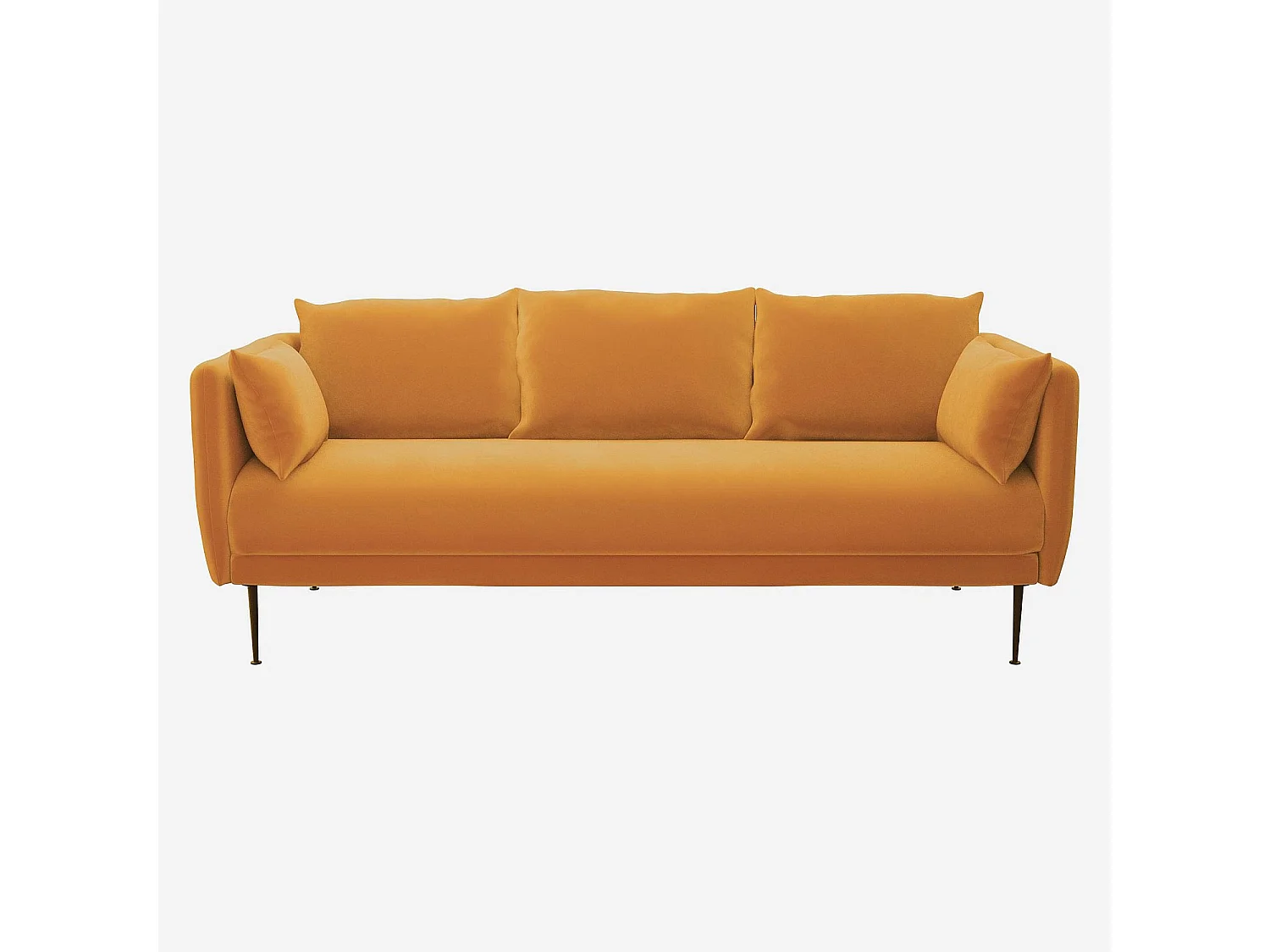 Habitat - Canapé 3 places en velours - Jaune - Prague