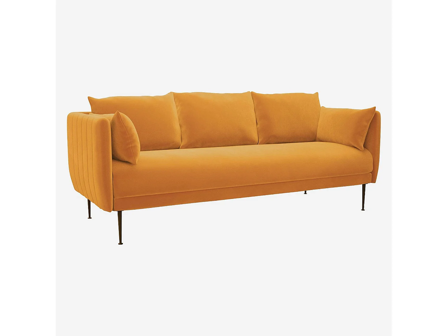 Habitat - Canapé 3 places en velours - Jaune - Prague