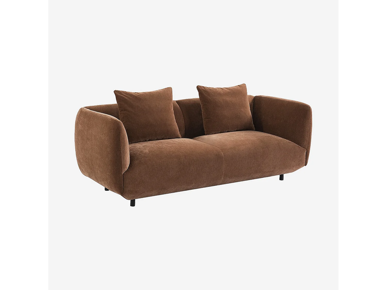 Habitat - Canapé 3 places en tissu - Marron cuivré - Moseri