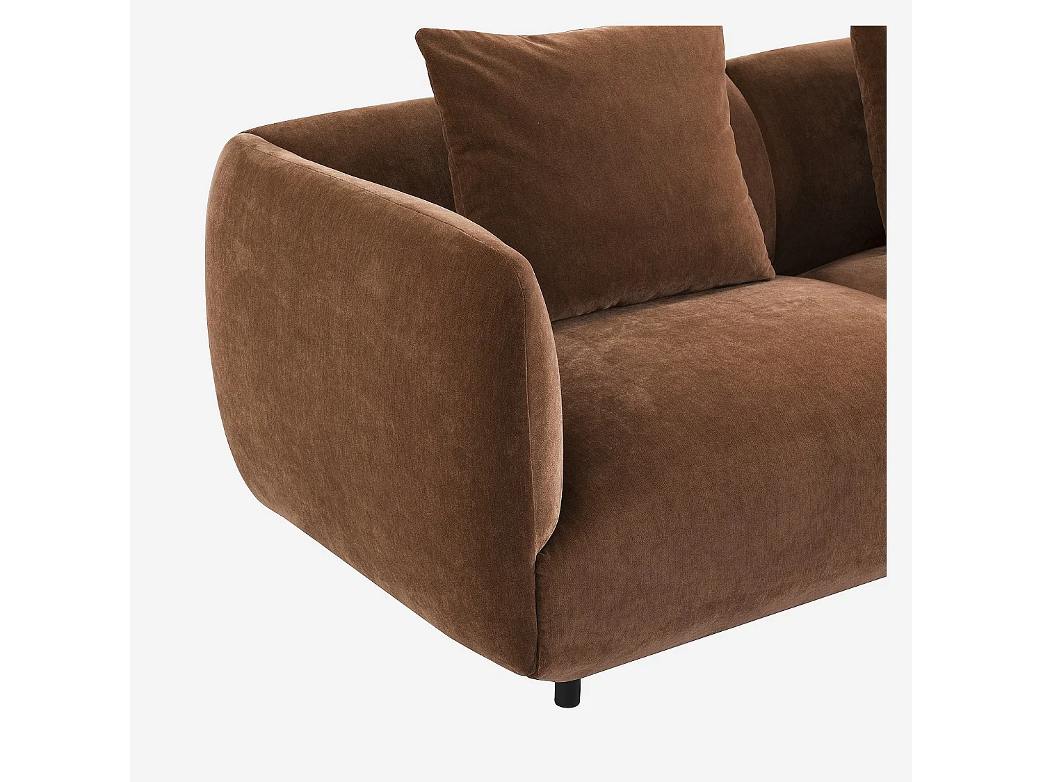 Habitat - Canapé 3 places en tissu - Marron cuivré - Moseri