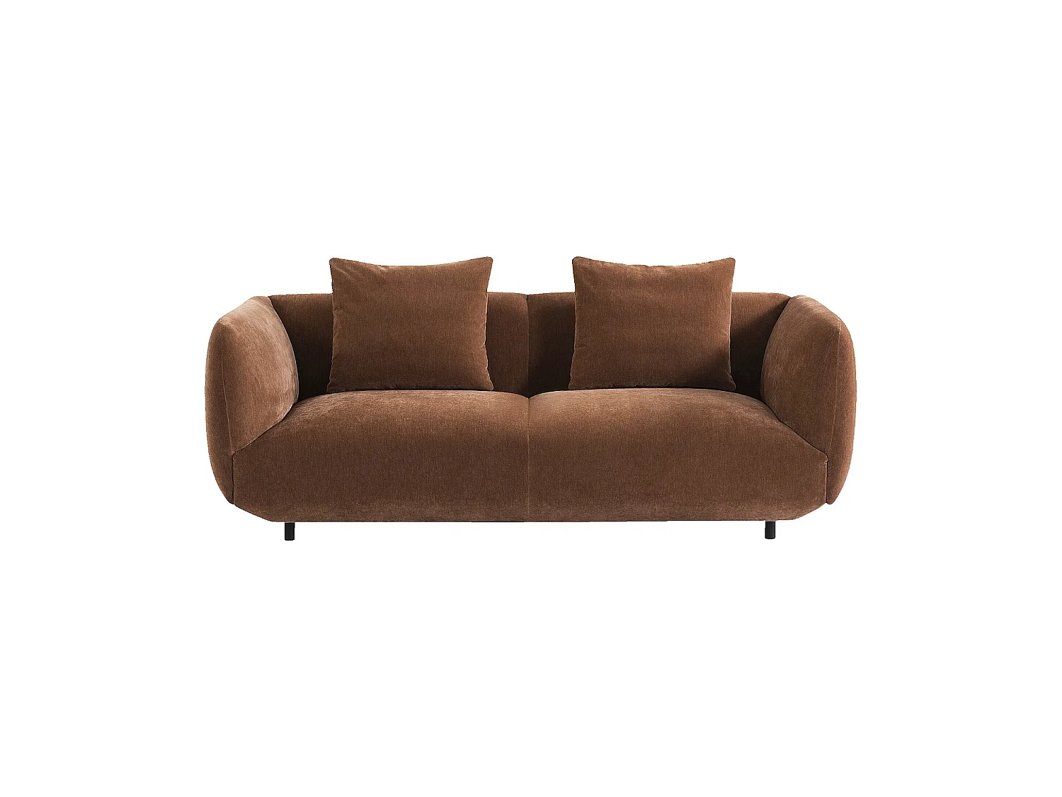 Habitat - Canapé 3 places en tissu - Marron cuivré - Moseri