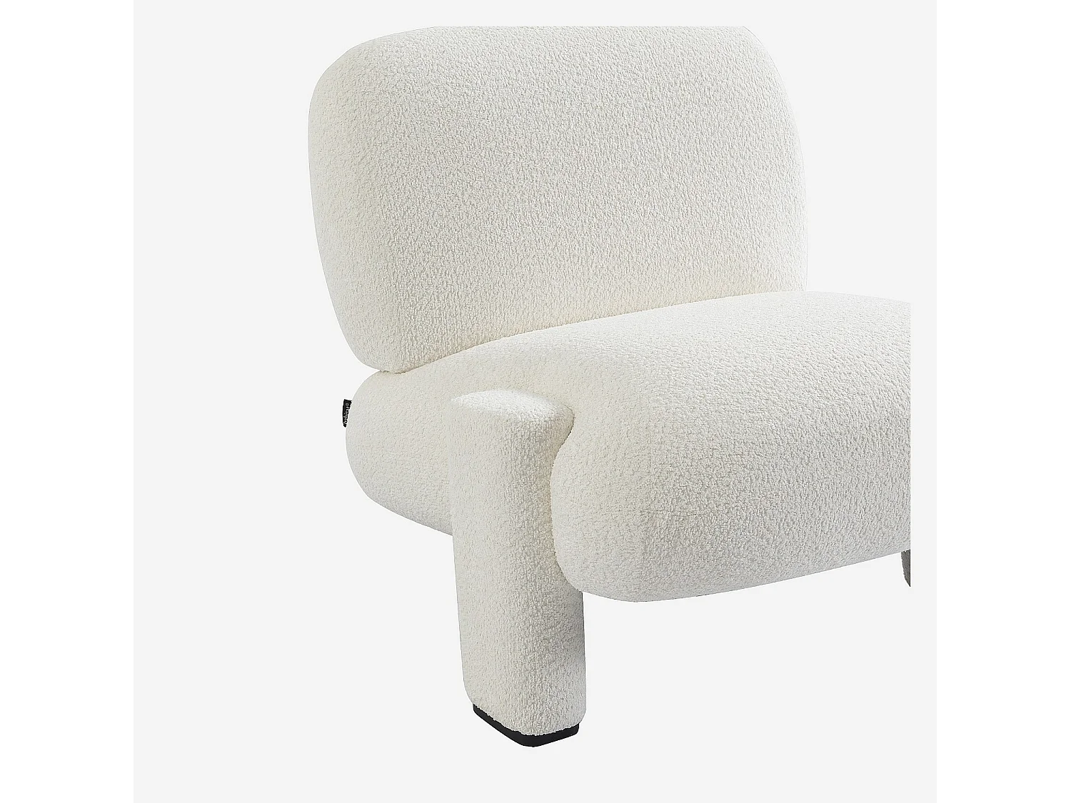 Habitat - Fauteuil en tissu bouclette - Blanc - Pineto