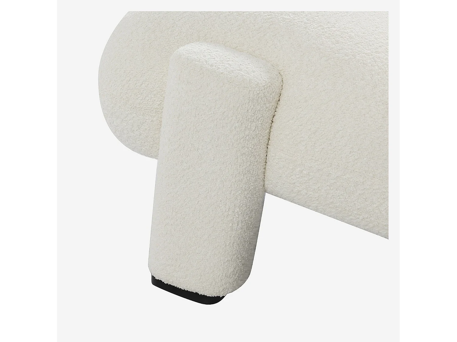 Fauteuil en tissu bouclette - Blanc