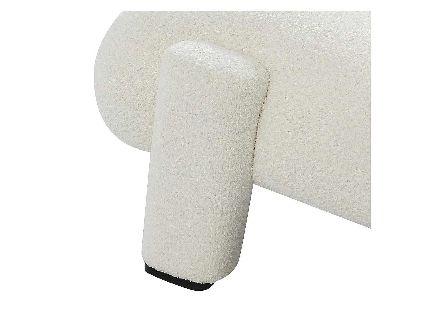 Habitat - Fauteuil en tissu bouclette - Blanc - Pineto