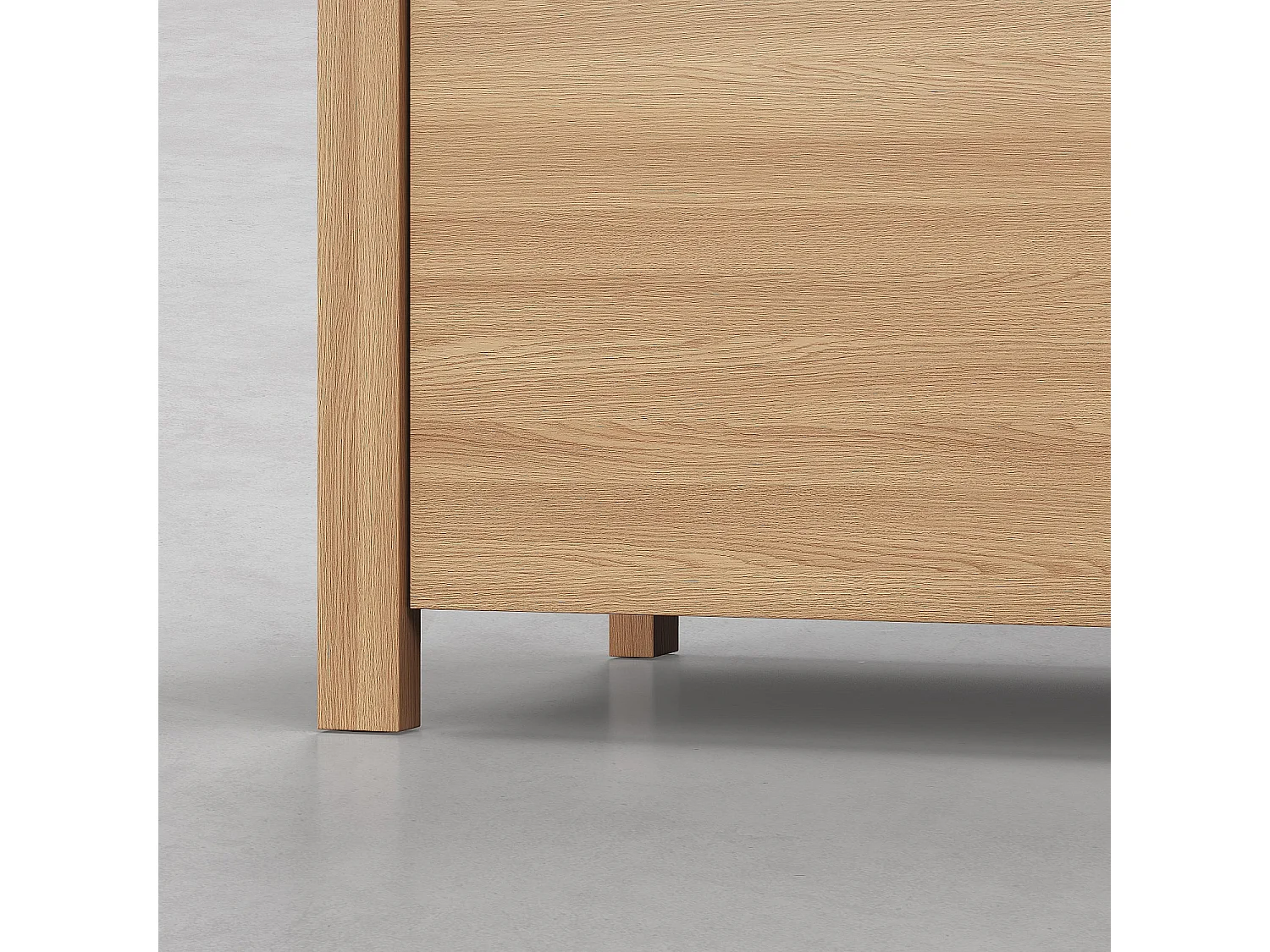 Habitat - Meuble TV 2 portes 2 tiroirs en chêne - Naturel - Design by Hélèna Pille - Ivoine