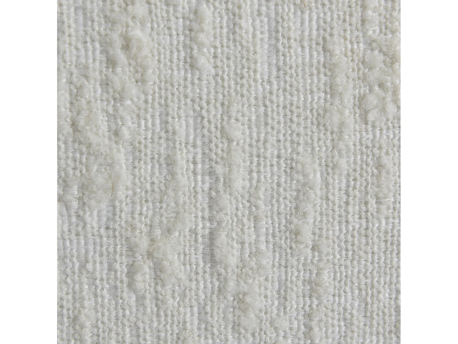 Habitat - Fauteuil en tissu texturé et bois massif - Écru - Skopi