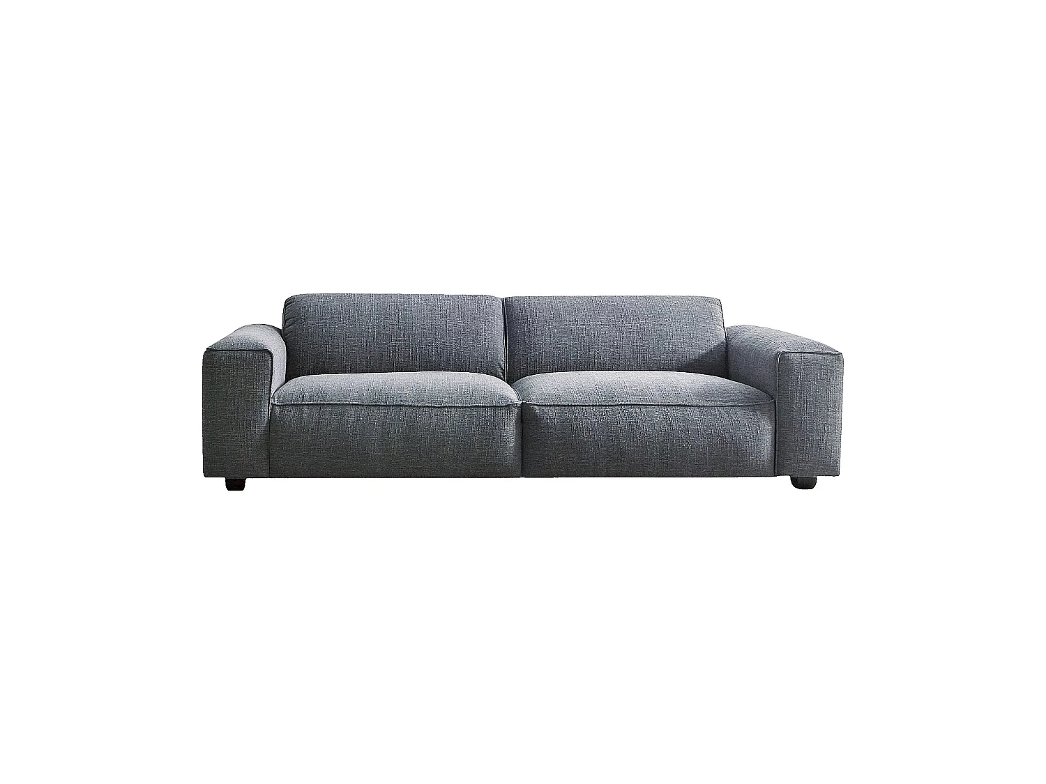 Habitat - Canapé 4 places en tissu bouclette courte Mira - Bleu denim - Posada II