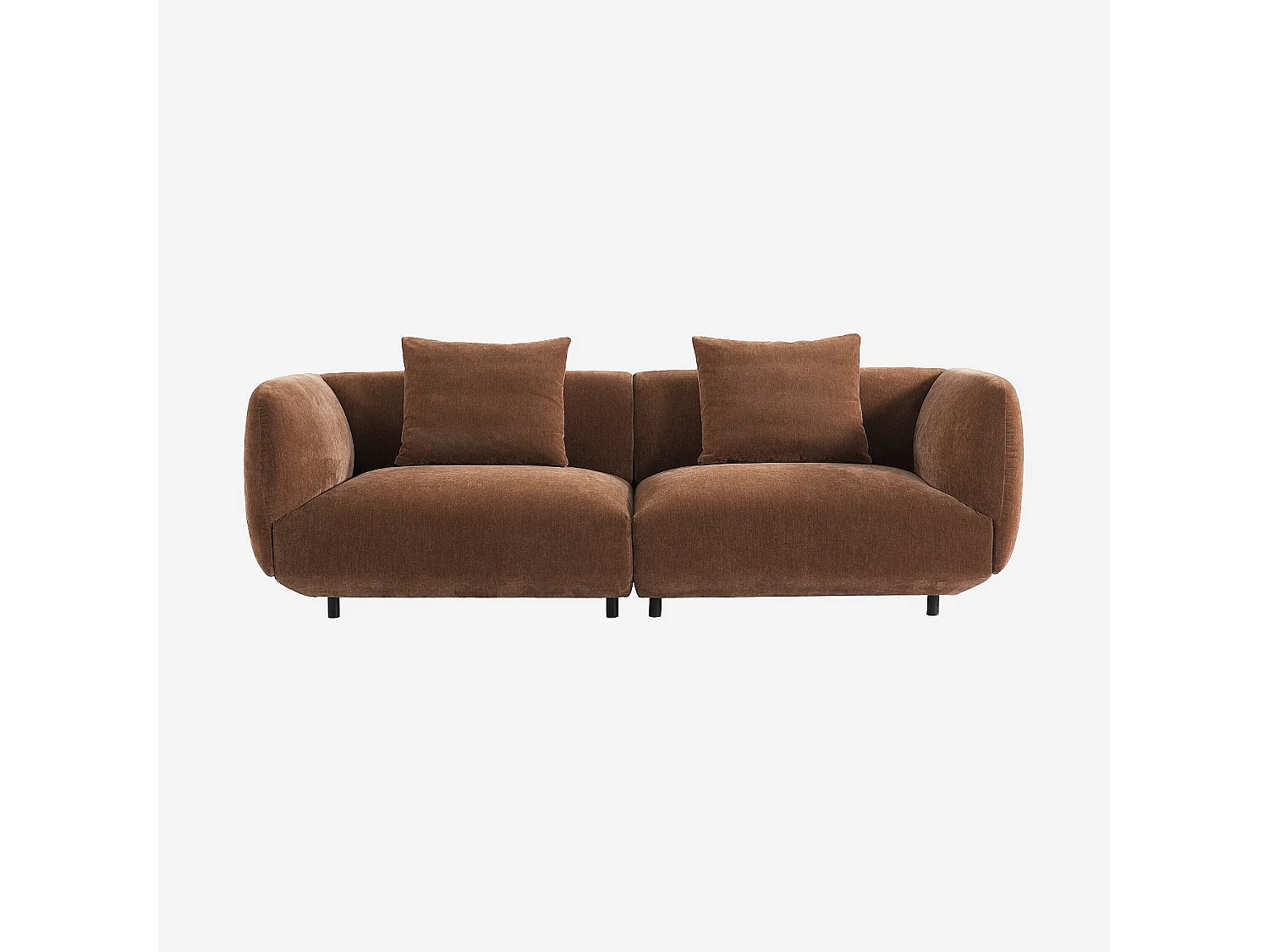 Habitat - Canapé 4 places en tissu - Marron cuivré - Moseri