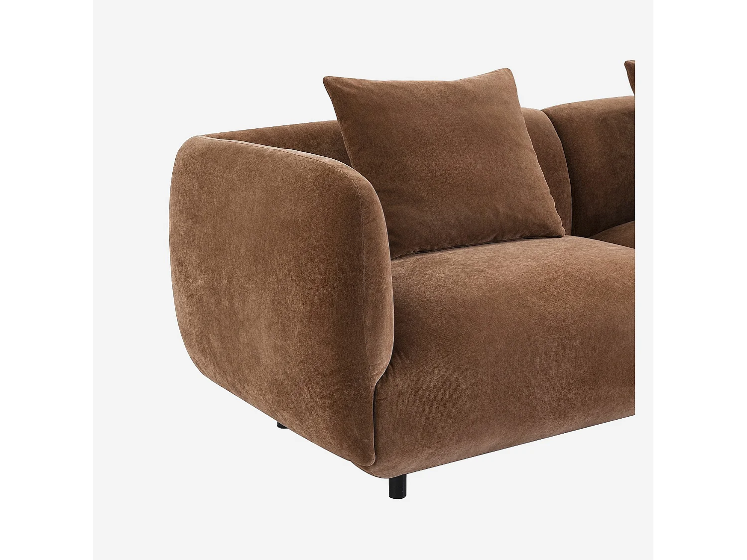 Habitat - Canapé 4 places en tissu - Marron cuivré - Moseri