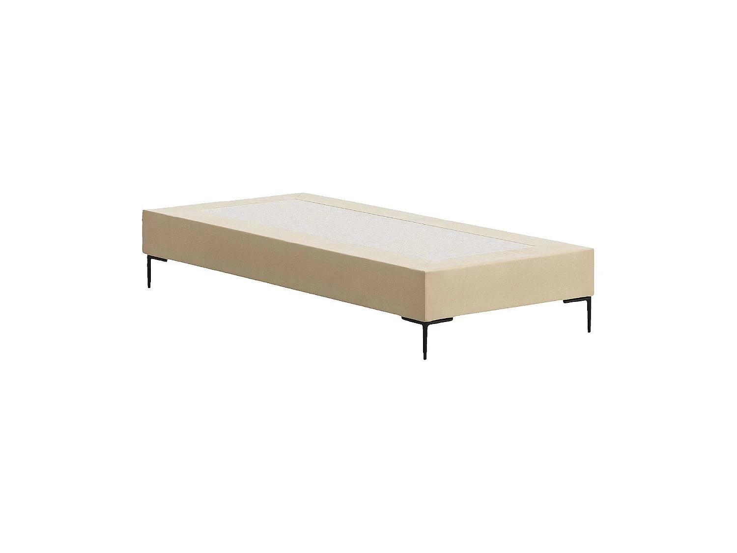 Habitat - Sommier tapissier à lattes en tissu - 90 x 200 cm - Crème - Nota