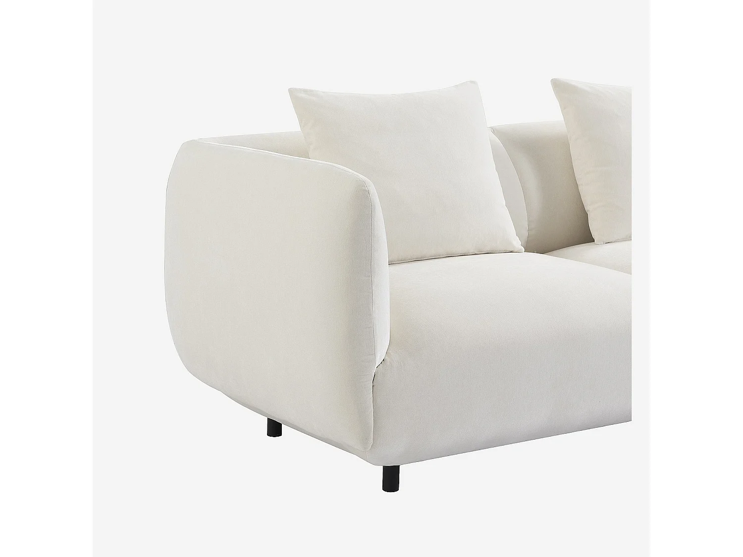 Habitat - Canapé 3 places en tissu - Écru - Moseri