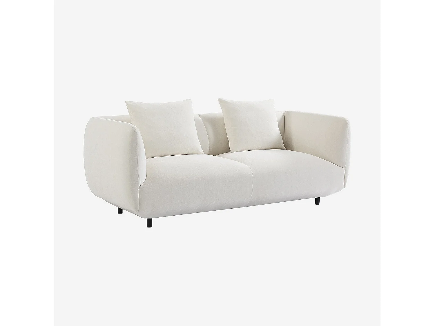 Habitat - Canapé 3 places en tissu - Écru - Moseri