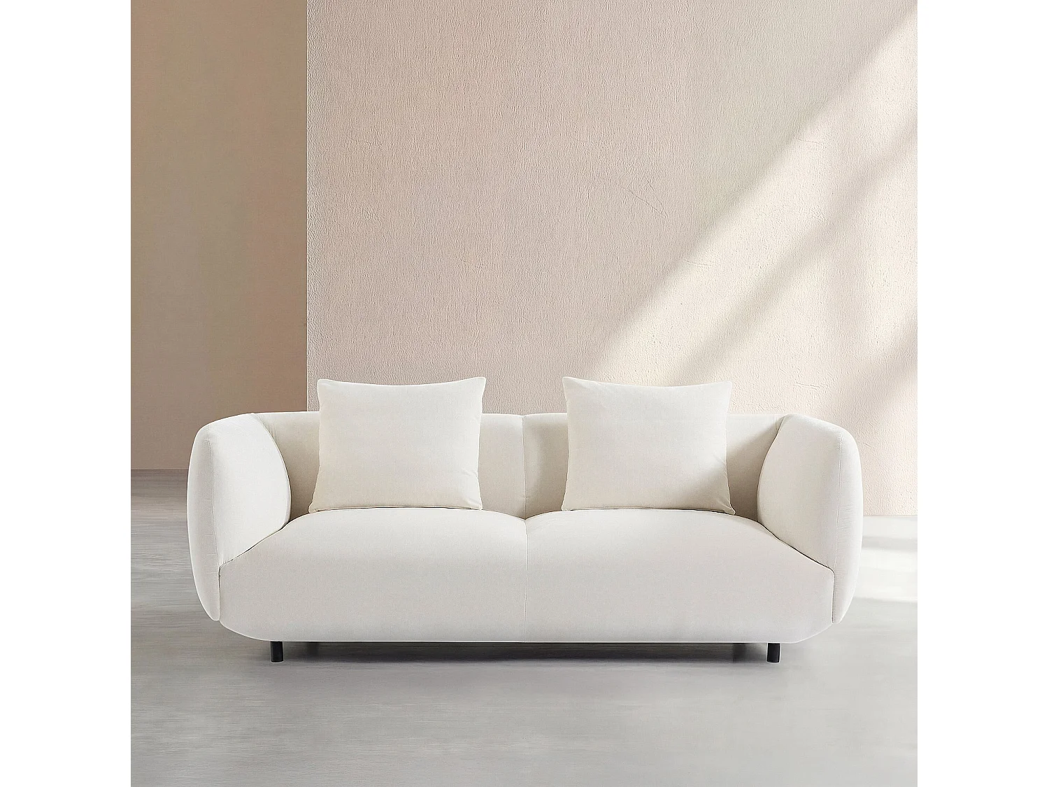 Canapé 3 places en tissu - Écru