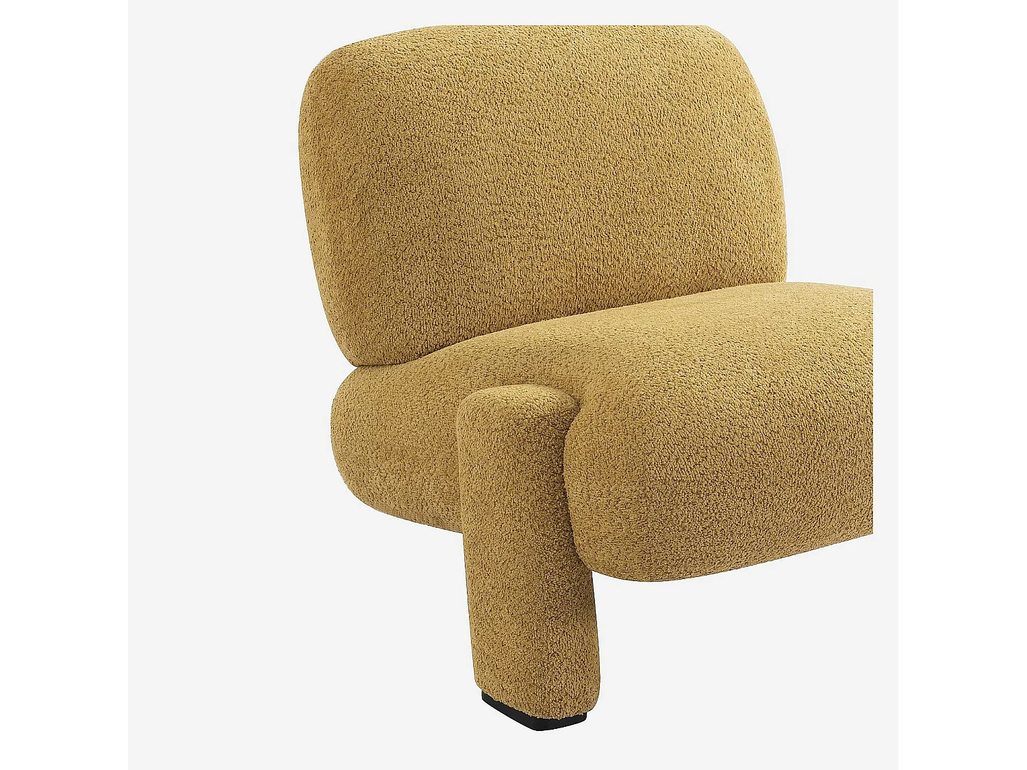 Habitat - Fauteuil en tissu bouclette - Miel - Pineto