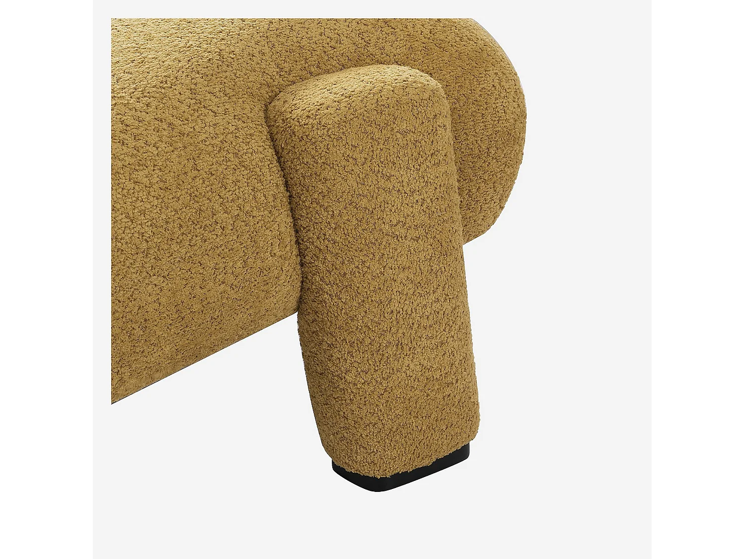 Fauteuil en tissu bouclette - Miel