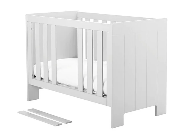 Chambre complète lit bébé - commode à langer - armoire Calmo Blanc