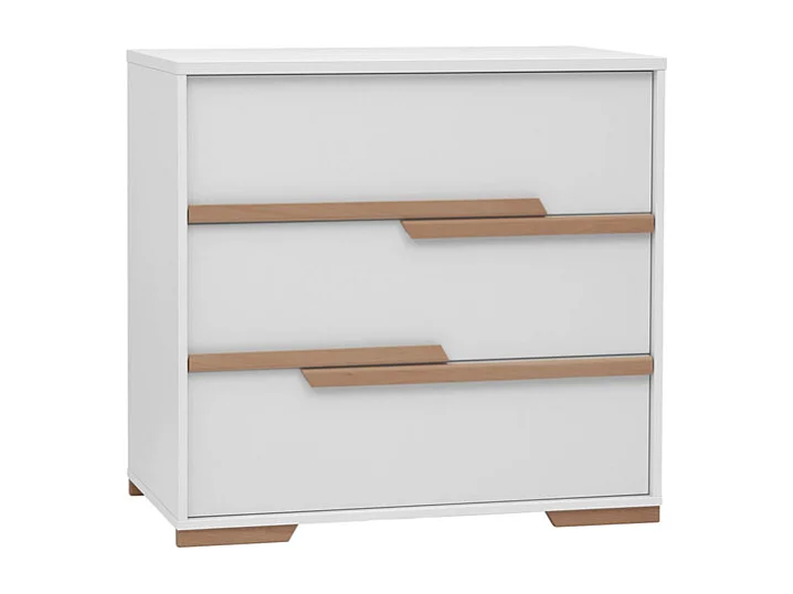 Lit bébé et commode à langer Snap Blanc et bois