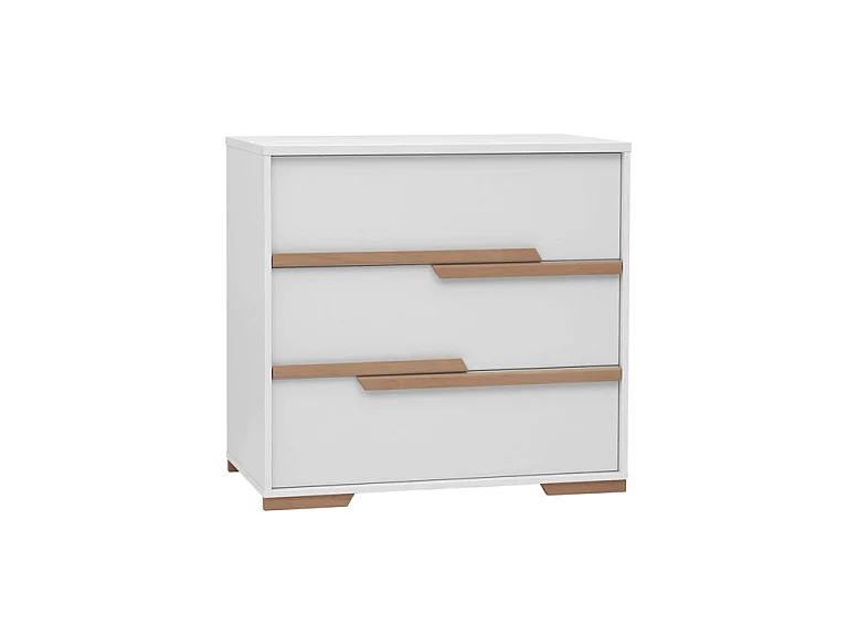 Lit bébé et commode à langer Snap Blanc et bois