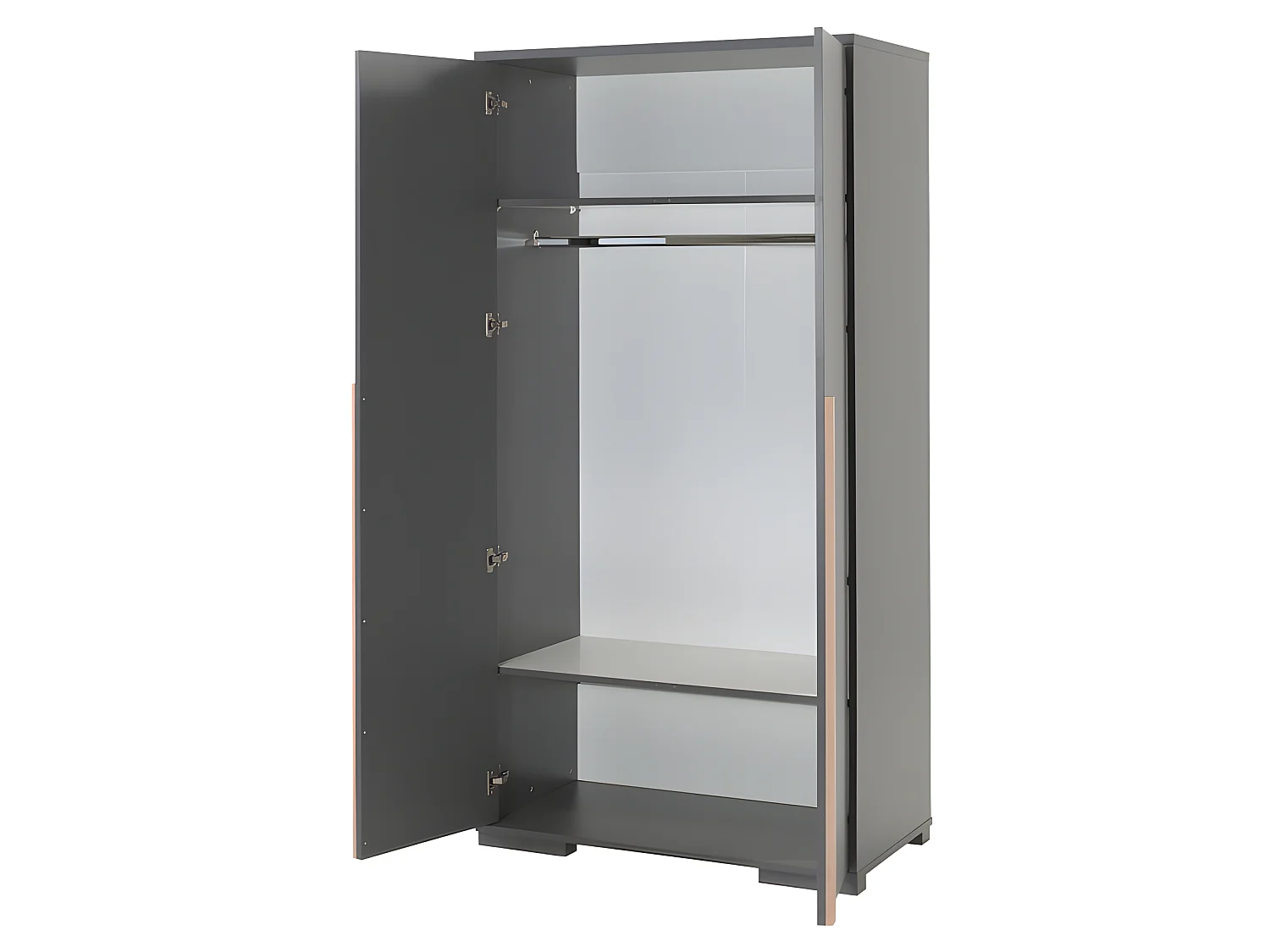 Pack - Lit Enfant, Chevet & Armoire "London" Gris Anthracite