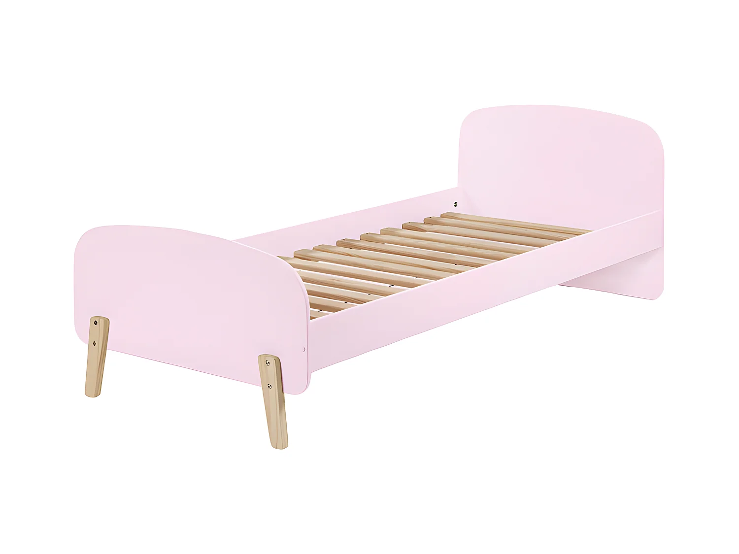 Pack - Lit Enfant & Chevet "Kiddy" 90x200cm Rose