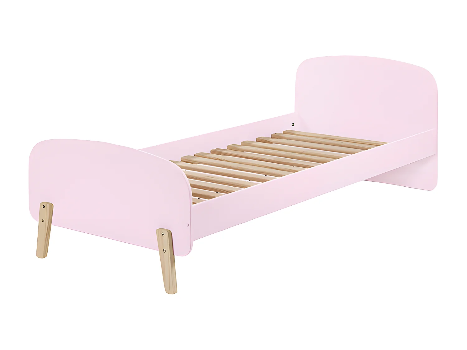 Pack - Lit Enfant & Chevet "Kiddy" 90x200cm Rose