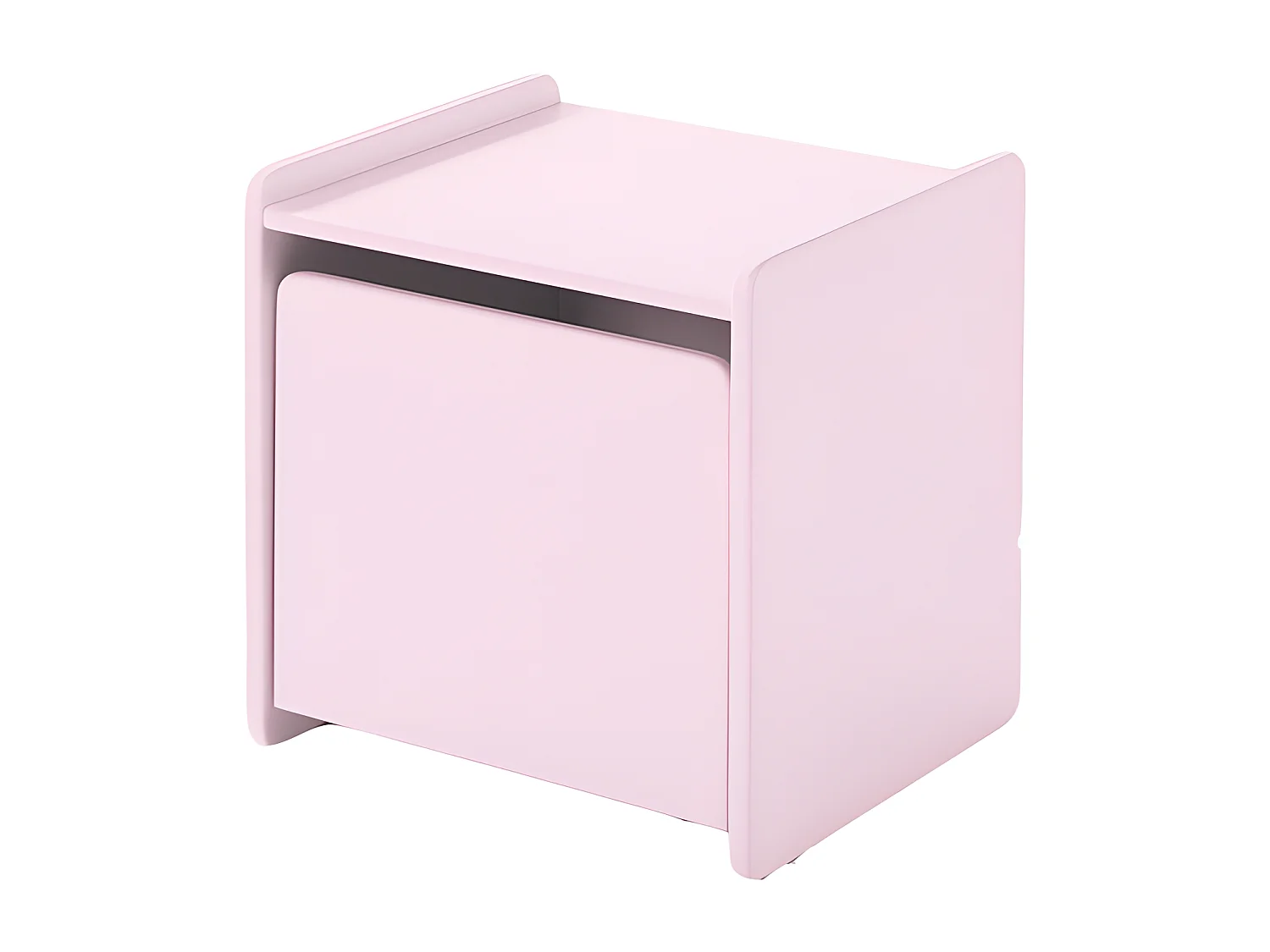 Pack - Lit Enfant & Chevet "Kiddy" 90x200cm Rose