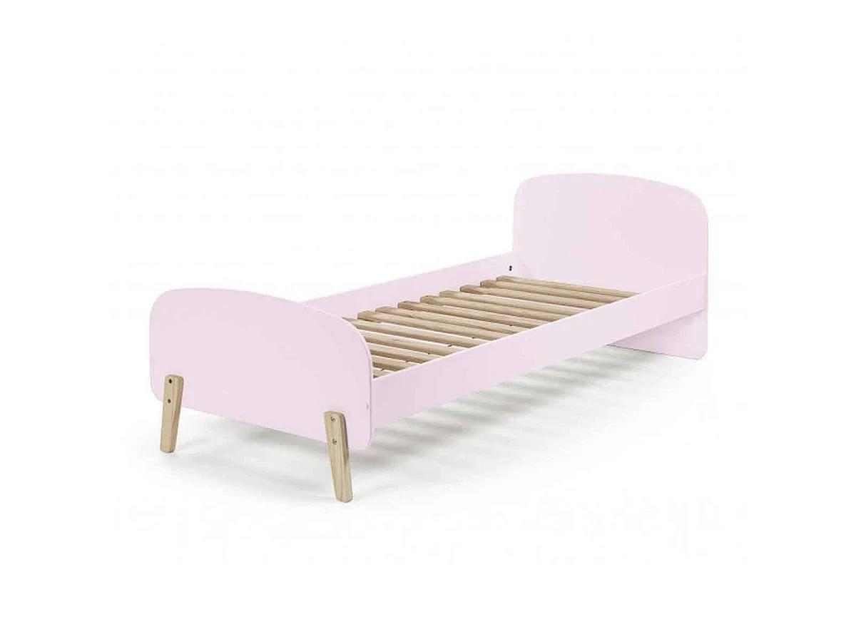 Pack - Lit Enfant & Chevet "Kiddy" 90x200cm Rose