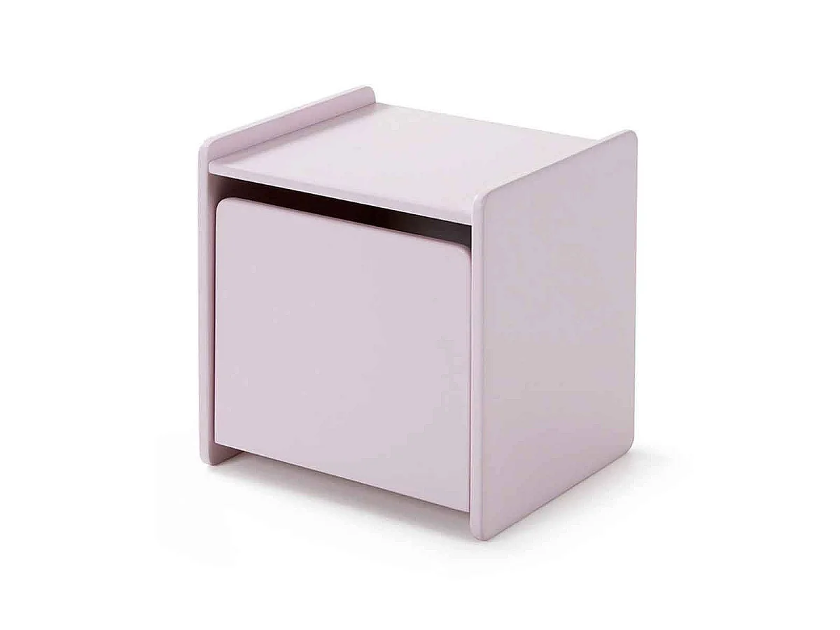Pack - Lit Enfant & Chevet "Kiddy" 90x200cm Rose