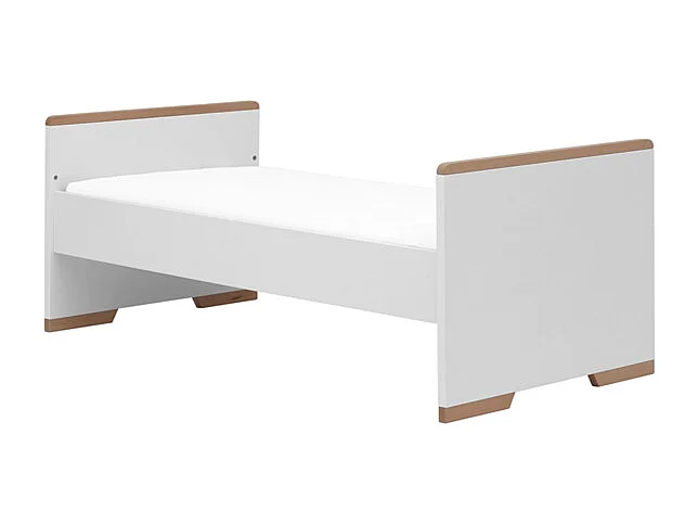 Lit bébé évolutif et commode à langer Snap Blanc et bois