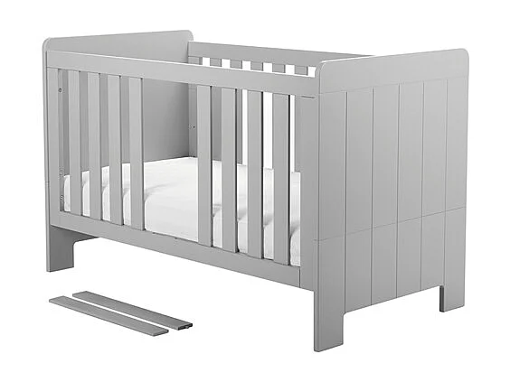 Chambre complète lit bébé évolutif - commode à langer - armoire Calmo Gris