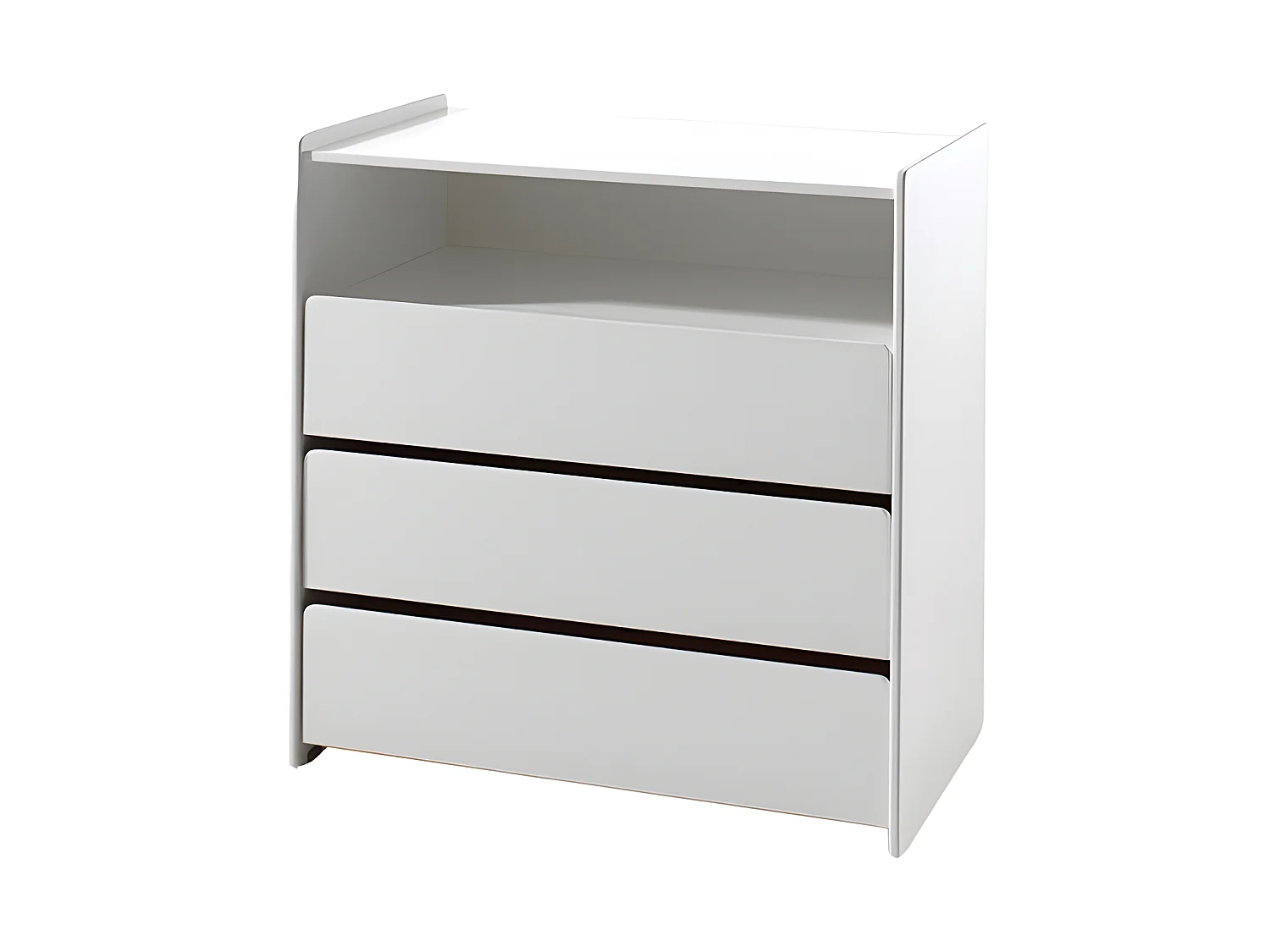 Pack - Lit Bébé 60x120cm, Commode & Plan à Langer "Kiddy" Blanc