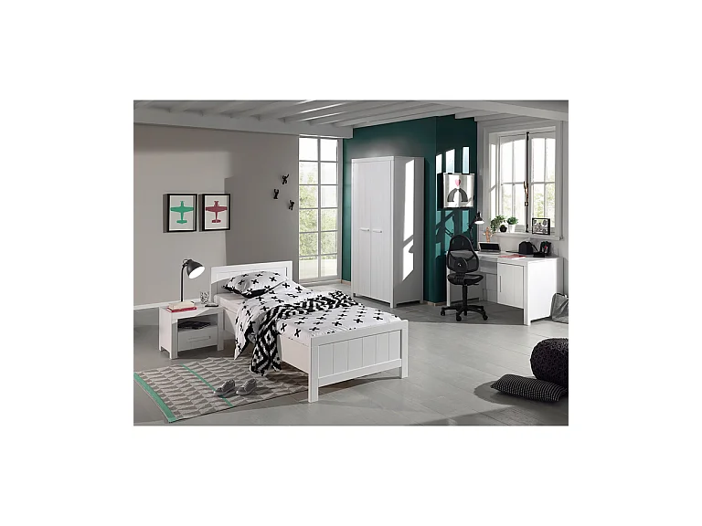 Chambre Complète Enfant 5P "Erik" Blanc