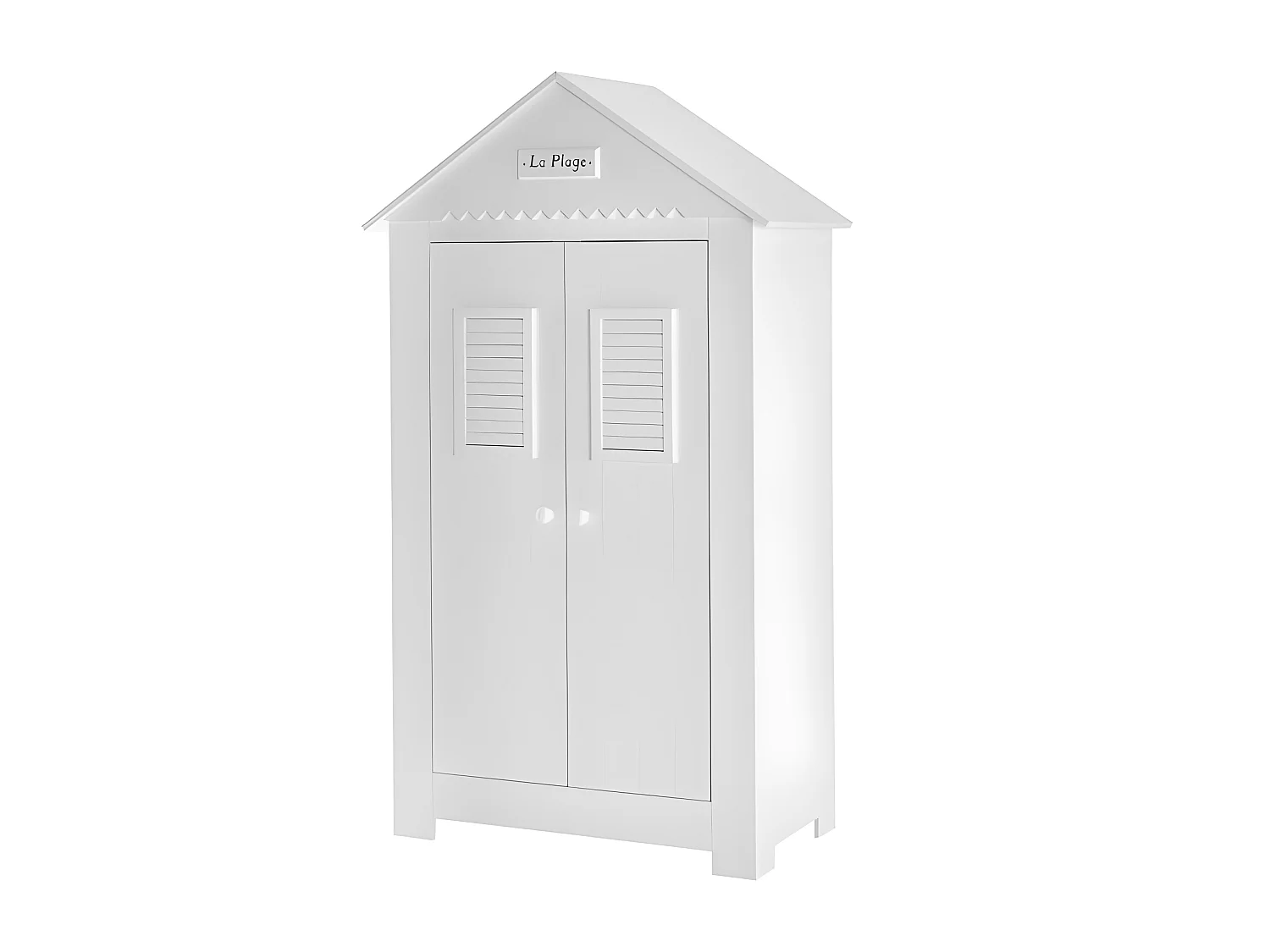 Lit bébé et Armoire Marsylia MDF Blanc