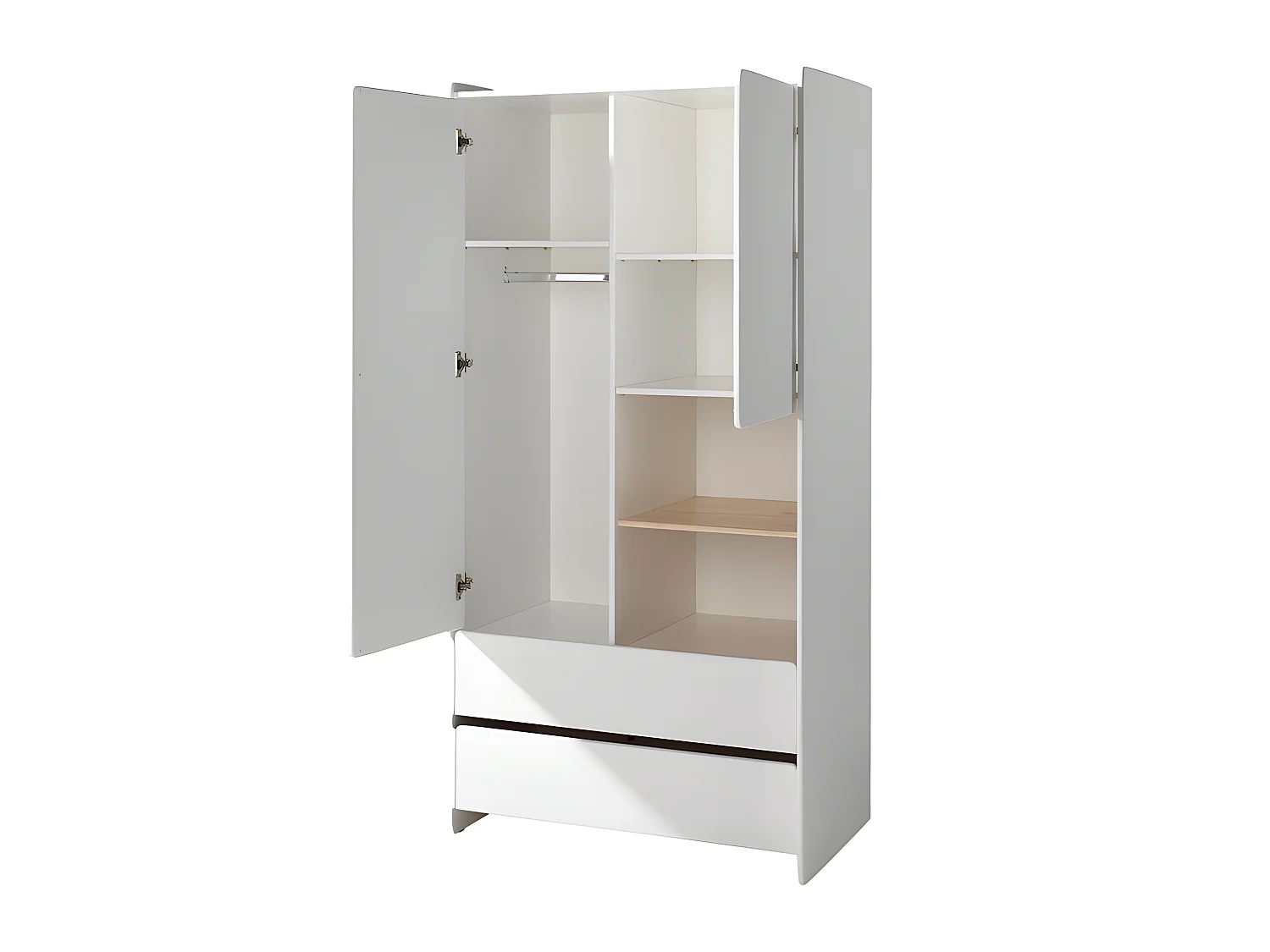 Pack - Lit Enfant, Chevet & Armoire "Kiddy" Blanc