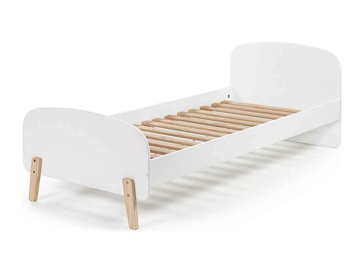 Pack - Lit Enfant, Chevet & Armoire "Kiddy" Blanc