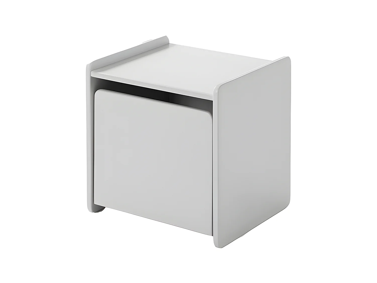 Pack - Lit Enfant, Chevet & Armoire "Kiddy" Blanc
