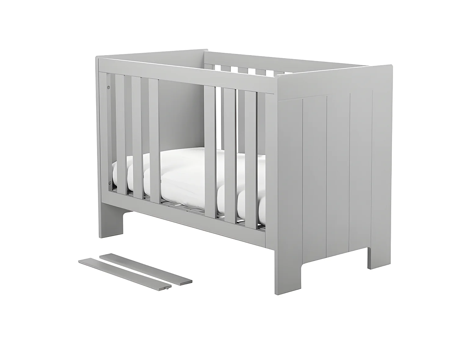 Lit bébé et Commode à langer Calmo Gris