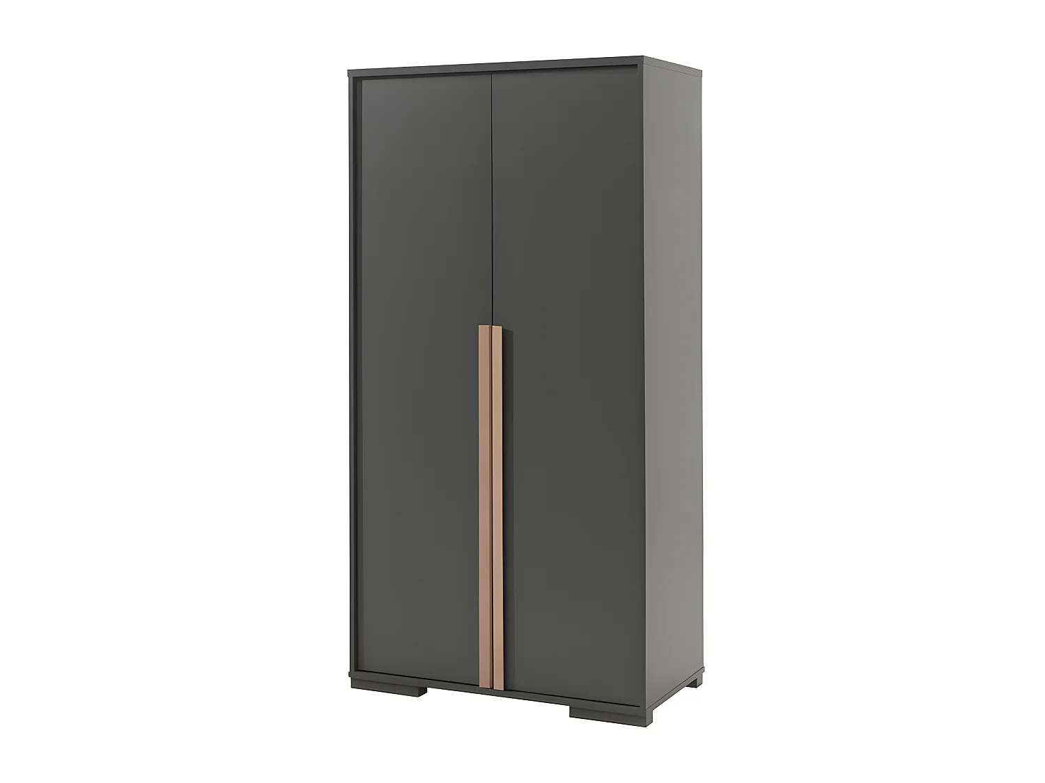 Pack - Lit Enfant, Chevet, Armoire & Bureau "London II" Gris Anthracite